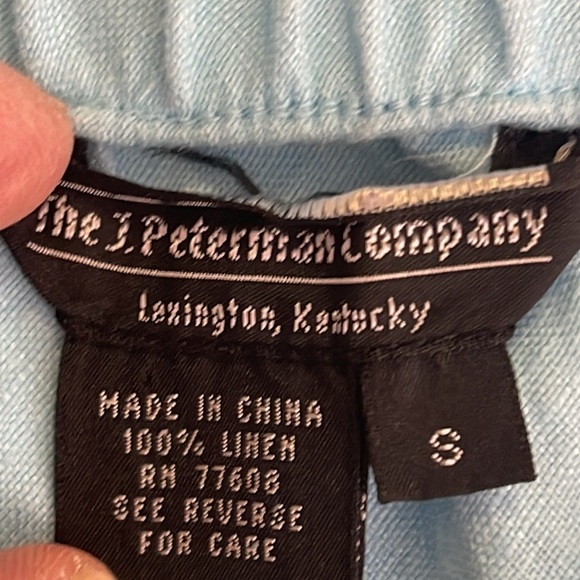 J.Peterman Company Women’s Linen Maxi Skirt 100% Linen Size Small Light Blue - Picture 7 of 8